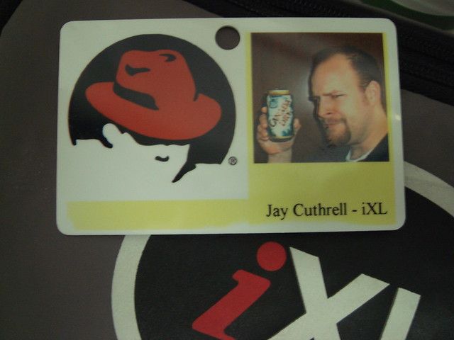 Wayback machine: Red Hat badge for iXL