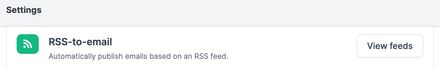 RSS to Email in Buttondown Settings Features