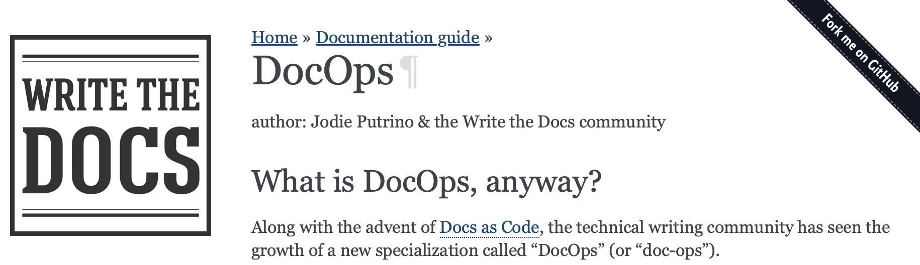 Write the Docs - DocOps