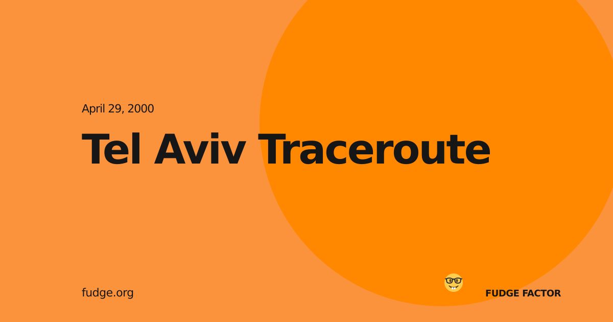 Tel Aviv Traceroute