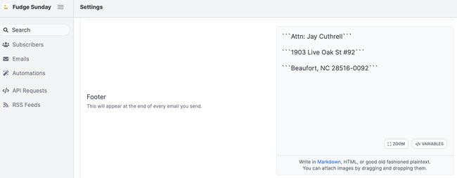 Design(Email) Footer customization